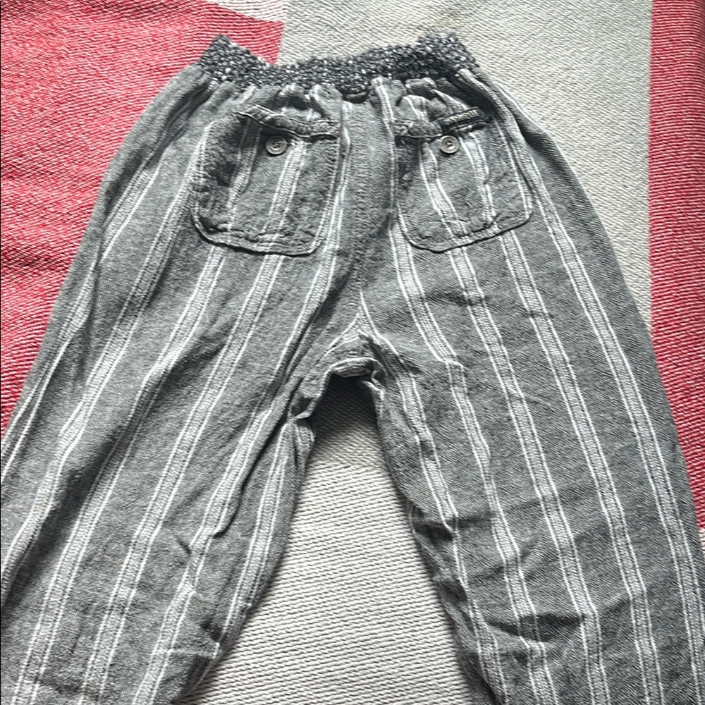 Gray striped pants women’s